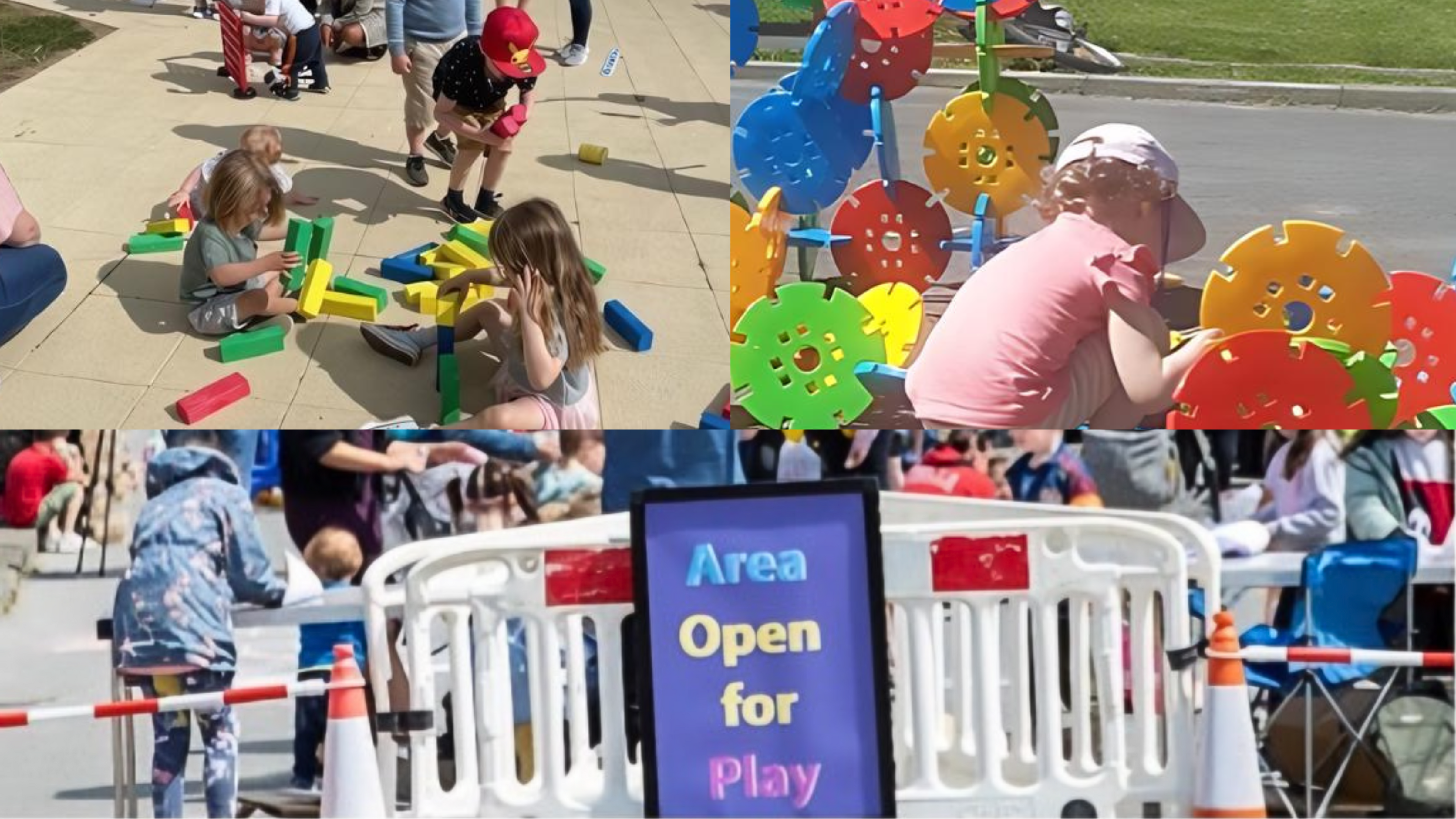 Children playing in activities of the Playful Paradigm initiative.