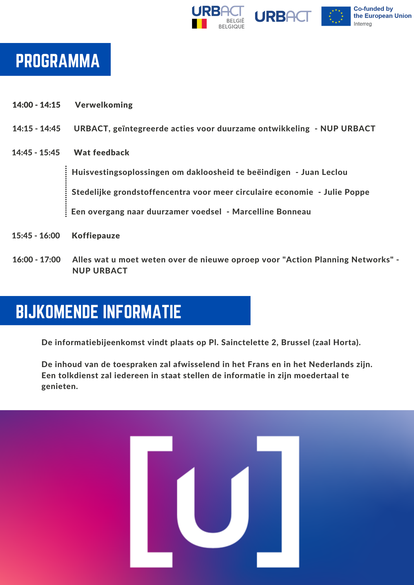 Programma Infodag