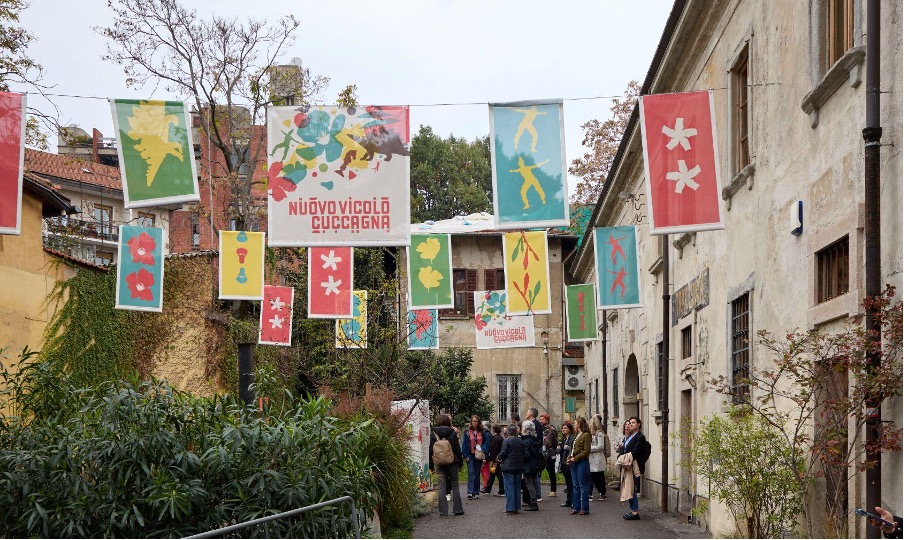 Visit of Cascina Cuccagna, a former farm now restructured in an urban social and sustainable food hub during the 3rd EU City Lab in Milan field visits (photo credit: URBACT) 