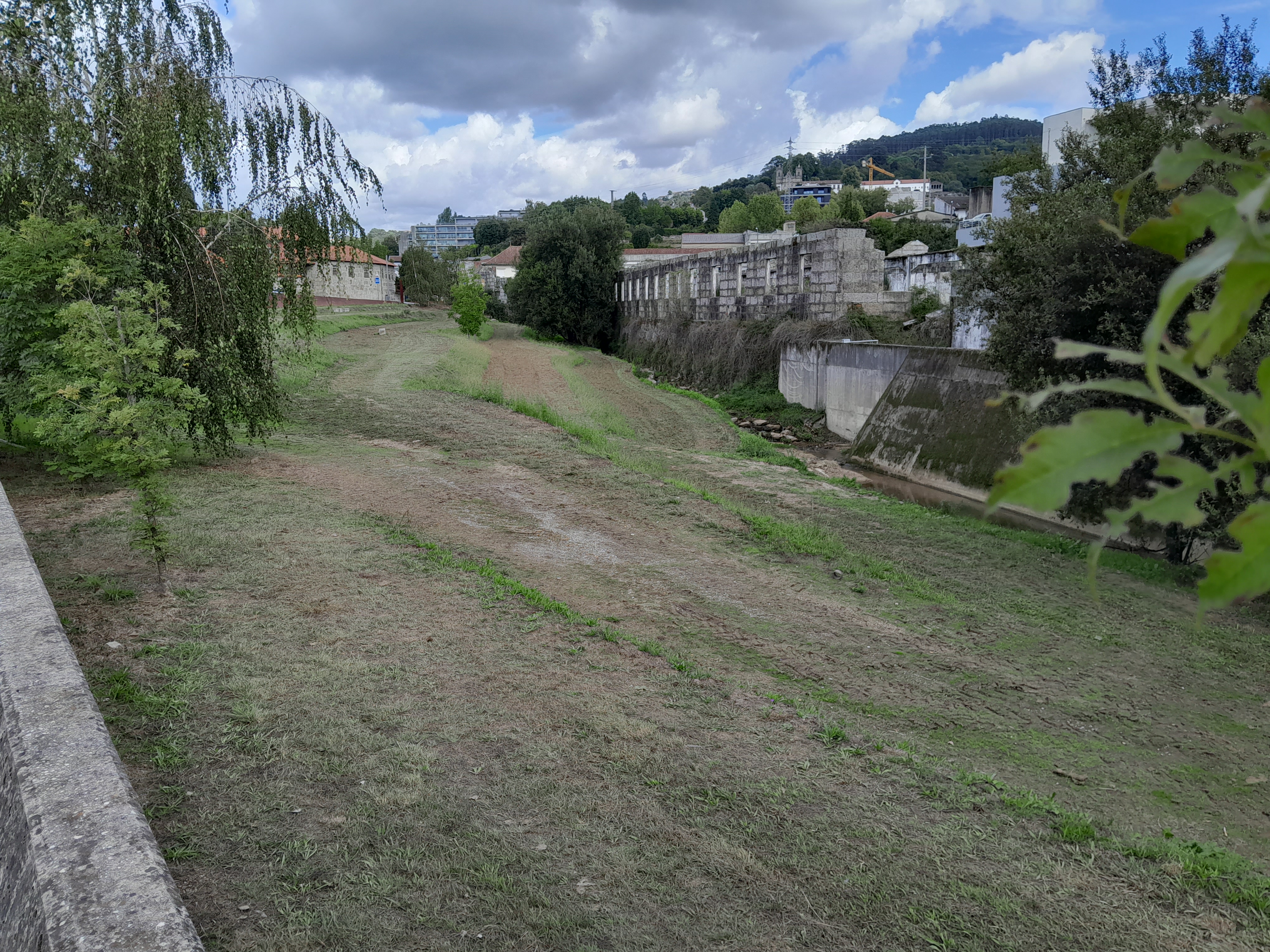 Blue is the new green - water retention is a core topic of future urban development in almost each European city (water irrigation basin in Guimarães, Portugal)