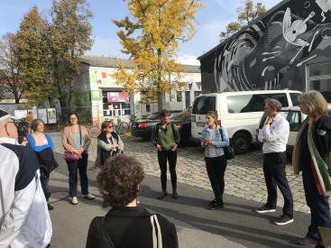 Participants of the URBACT Dialogue in the "Kreativquartier" in Munich.